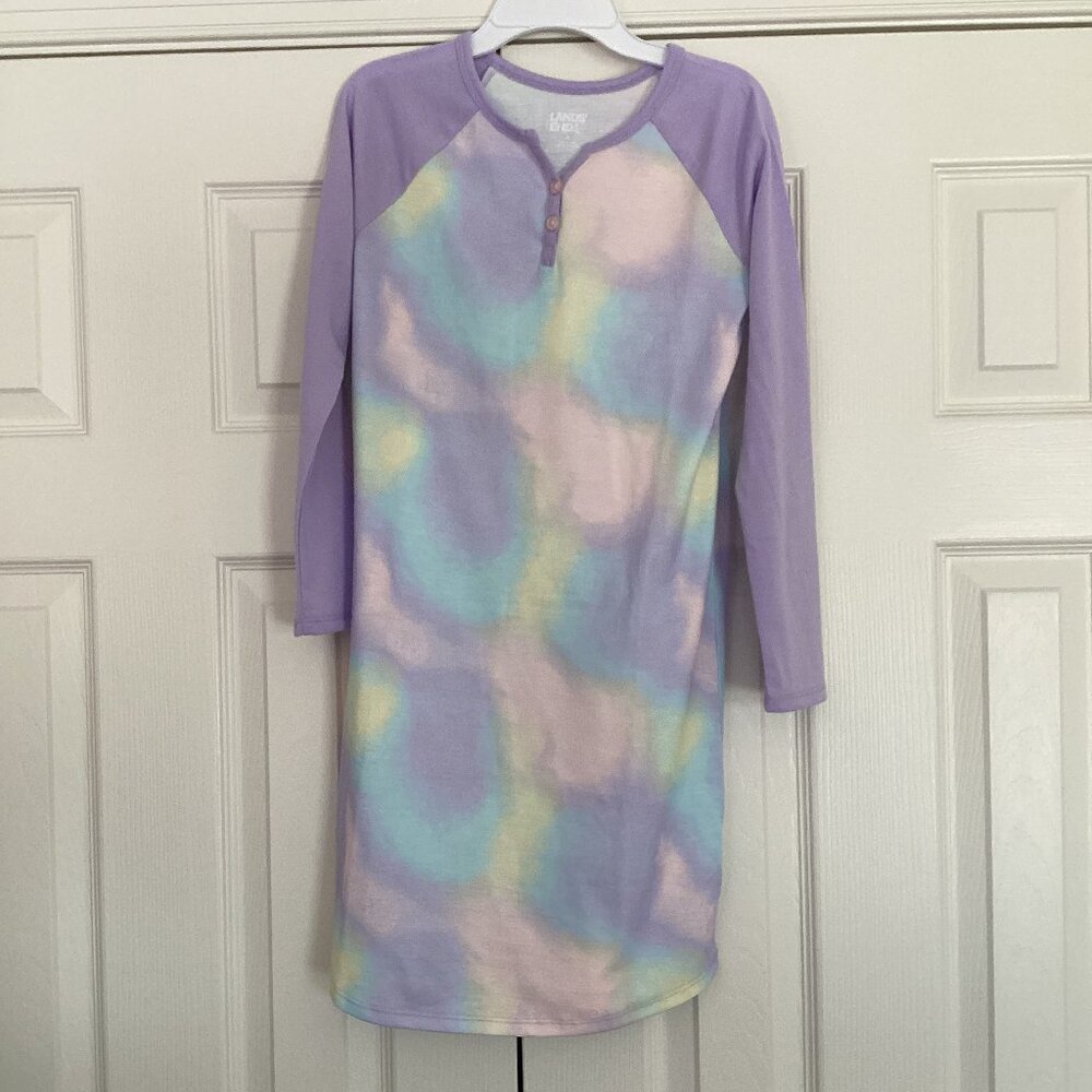 NWOT Lands' End Long Sleeved Nightgown Size Size 8